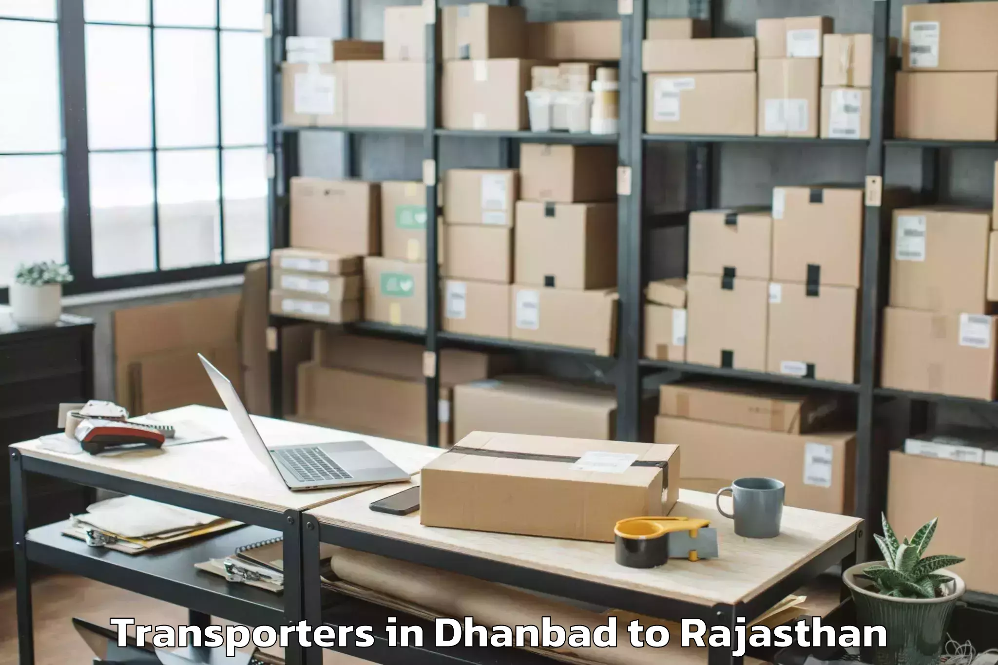 Book Dhanbad to Chittorgarh Transporters Online